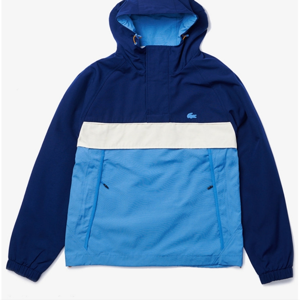 Lacoste Men's Colorblocked Water-Resistant Hooded Jacket - 50/MEDIUM